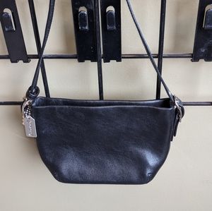 Coach small black leather purse